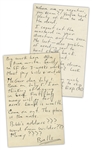 Hunter S. Thompson Autograph Letter From Big Sur -- ...First big money will go for acres. Land is wealth...